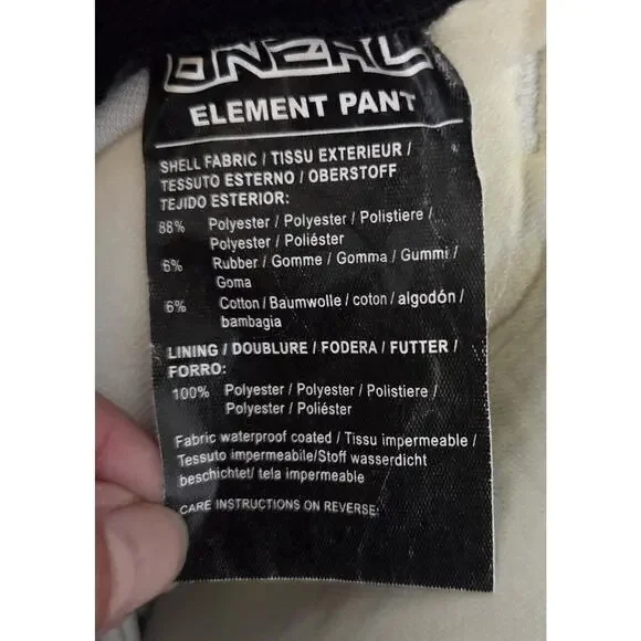 O'Neal Tapered Element Trail Pant Black Gray White Sz 38 Mens Moto